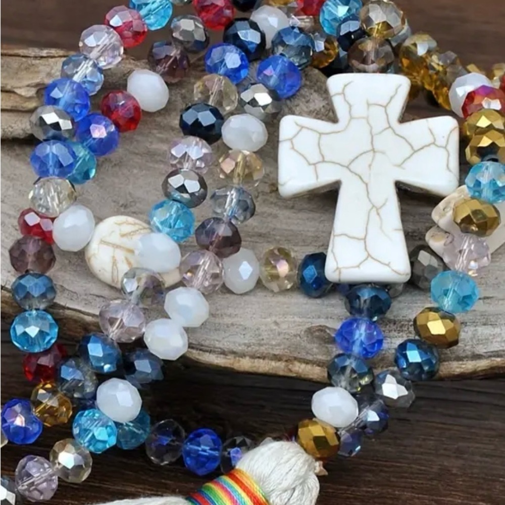 ✝️✝️✝️BOGOHO ✝️✝️✝️CrossTassle Necklace - Picture 5 of 5